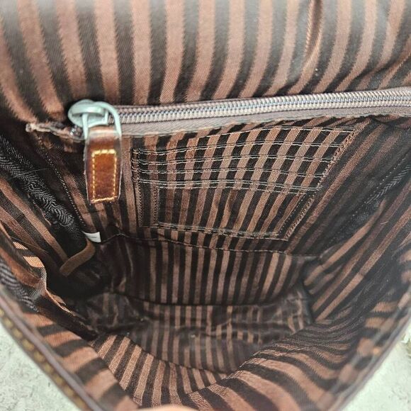 Jack Georges Voyager Brown Leather‎ Convertible Backpack - Picture 7 of 9